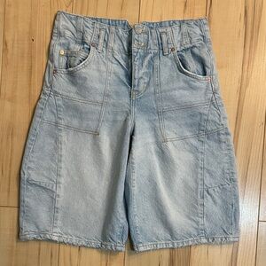 We The Free Light Blue Denim Shorts